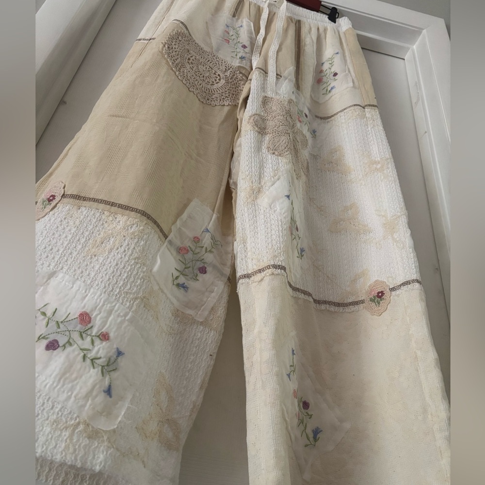 POL Embroidered Drawstring Lace
Patchwork Wide Le… - image 10